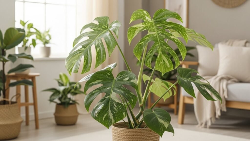 Monstera Thai Constellation in a Stylish Indoor Setting
