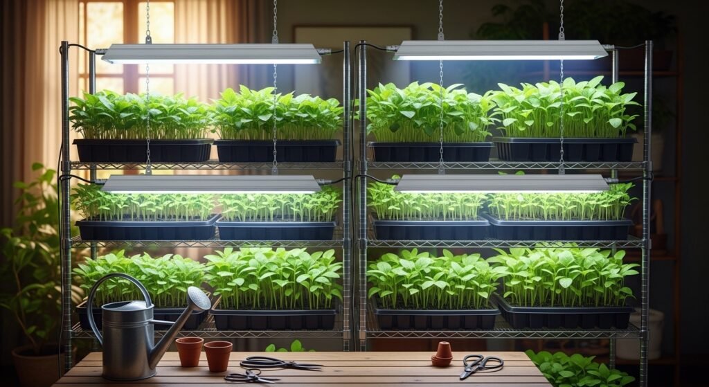 How to Make Your Seedling Grow Indoors Using Shop Lights.