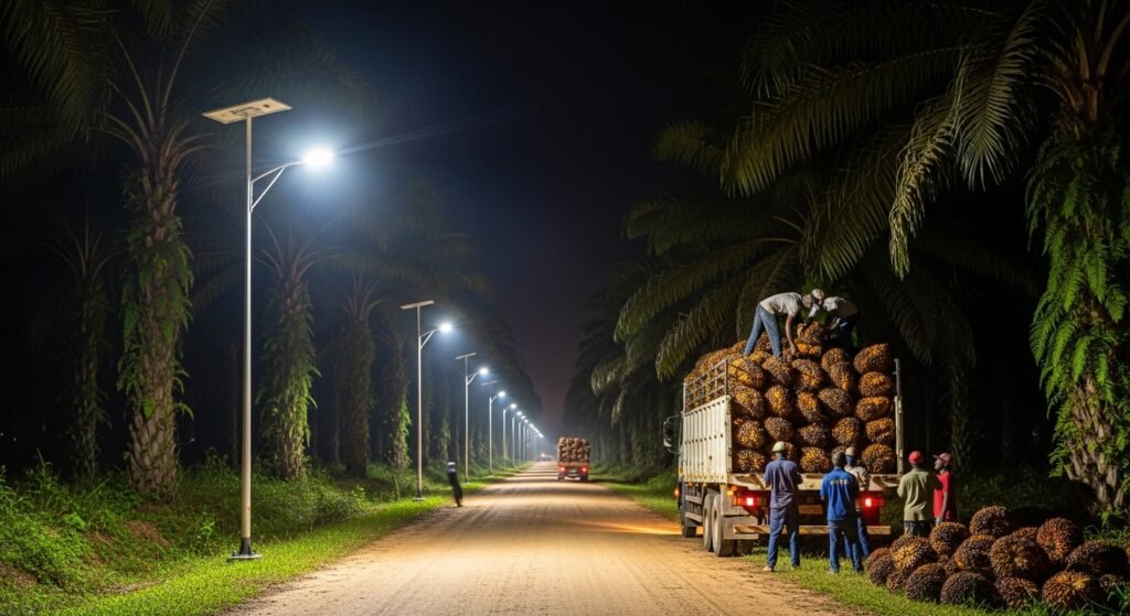 Oil Palm Project Involving Streetlights