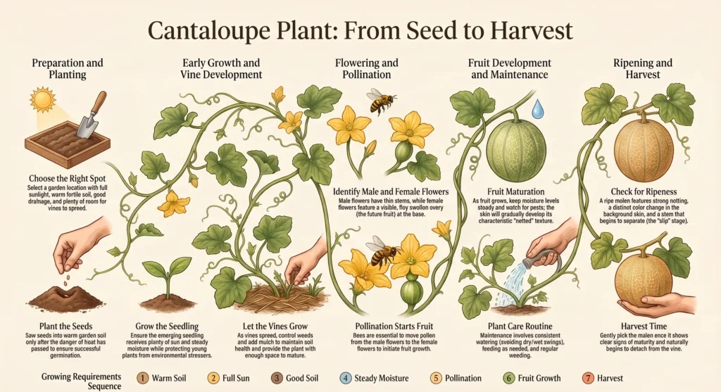 Cantaloupe_Seed_to_Harvest_Guide