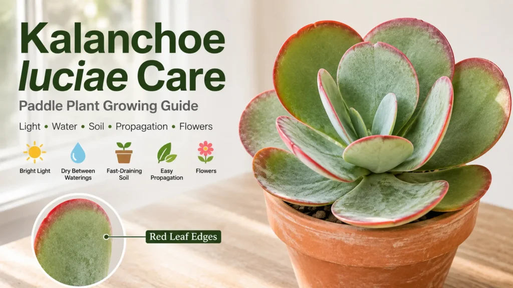 Kalanchoe luciae Care Paddle Plant Growing Guide