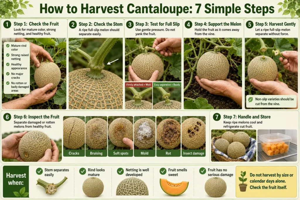 When and How to Harvest Cantaloupe
